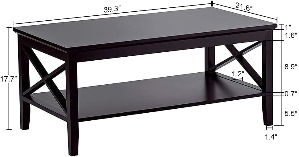 ChooChoo Oxford Coffee Table with Thicker Legs