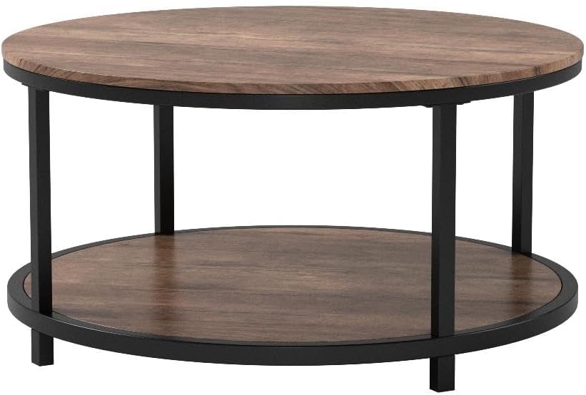 NSdirect Round Coffee Table,36" Coffee Table for Living Room