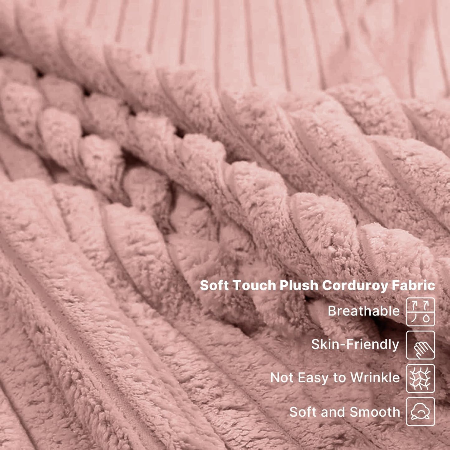 68'' Chaise Lounge Chair Indoor, Grey Plush Corduroy Cloud Couch