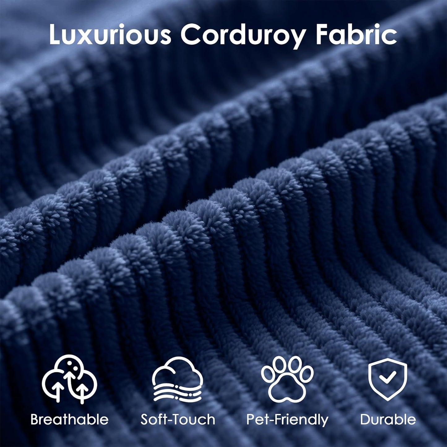 Convertible Sleeper Sofa Bed, 78.5" Corduroy Foldable Loveseat Sofa