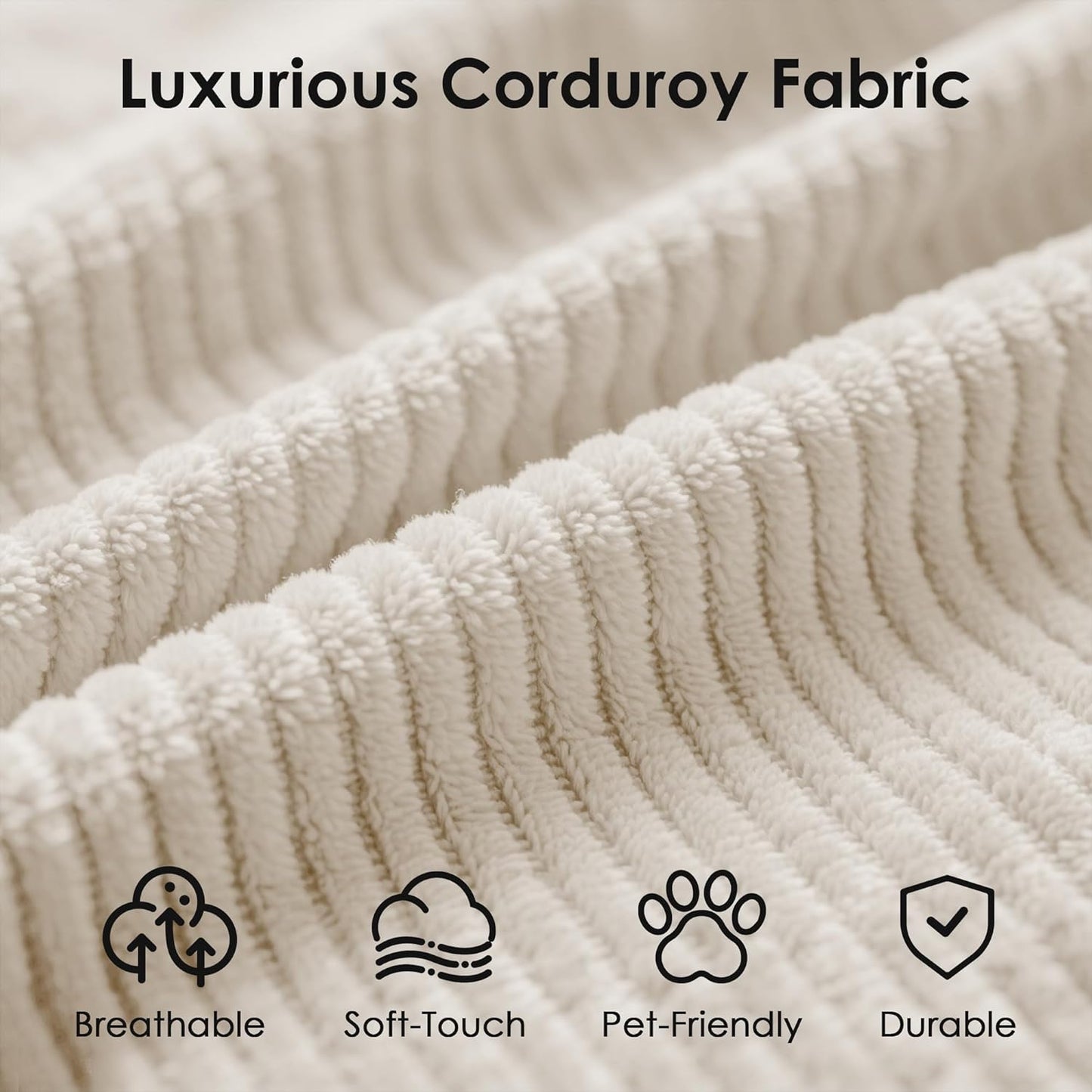 Convertible Sleeper Sofa Bed, 78.5" Corduroy Foldable Loveseat Sofa