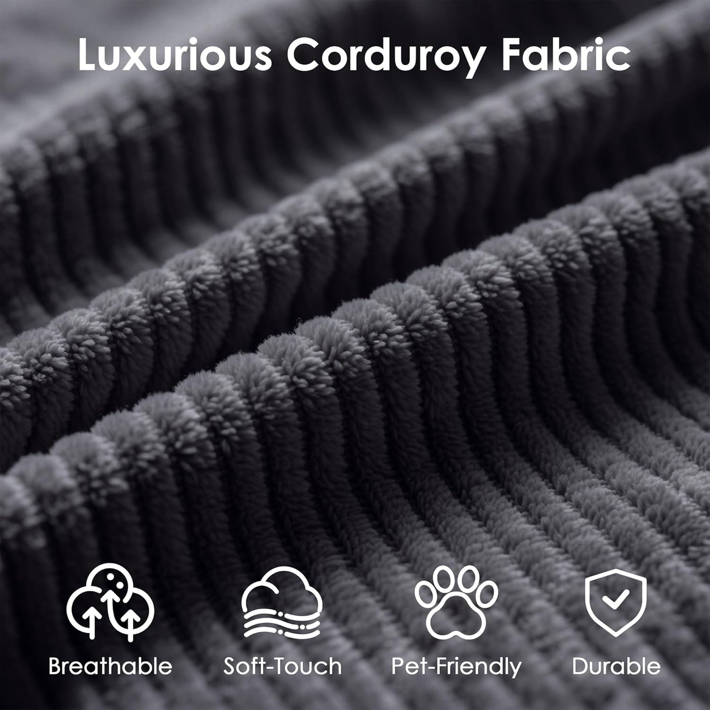 Convertible Sleeper Sofa Bed, 78.5" Corduroy Foldable Loveseat Sofa