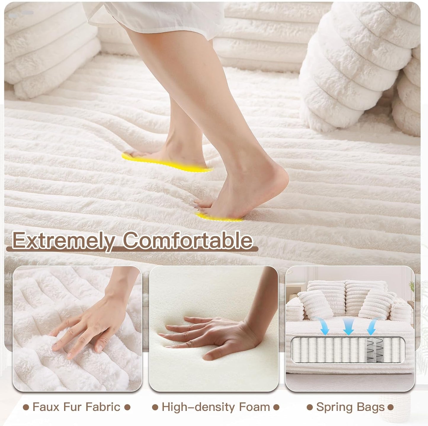 56"W Oversized Chaise Lounge Chair Indoor