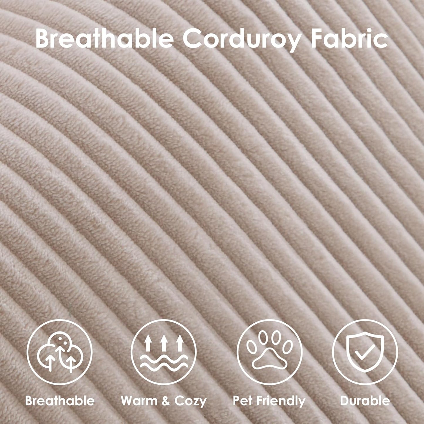 Convertible Sleeper Sofa Bed, 78.5" Corduroy Foldable Loveseat Sofa