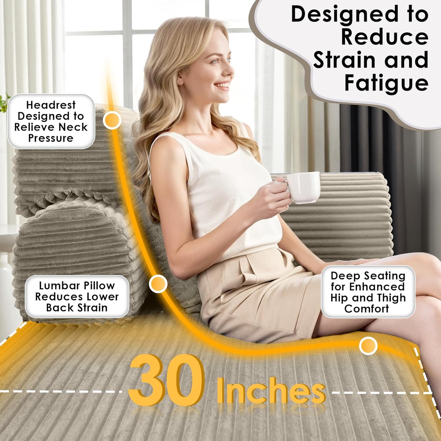 Convertible Sleeper Sofa Bed, 78.5" Corduroy Foldable Loveseat Sofa