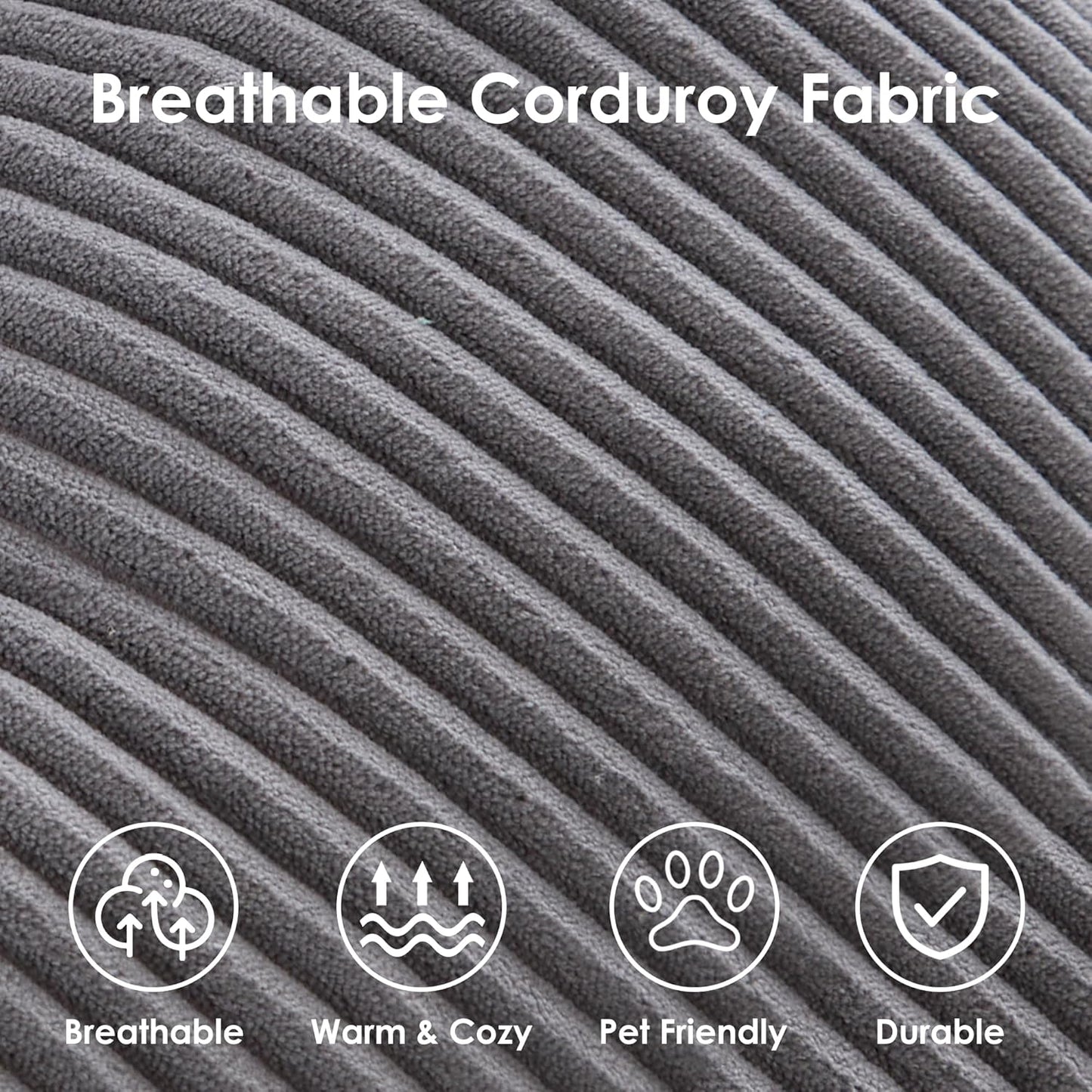 Convertible Sleeper Sofa Bed, 78.5" Corduroy Foldable Loveseat Sofa