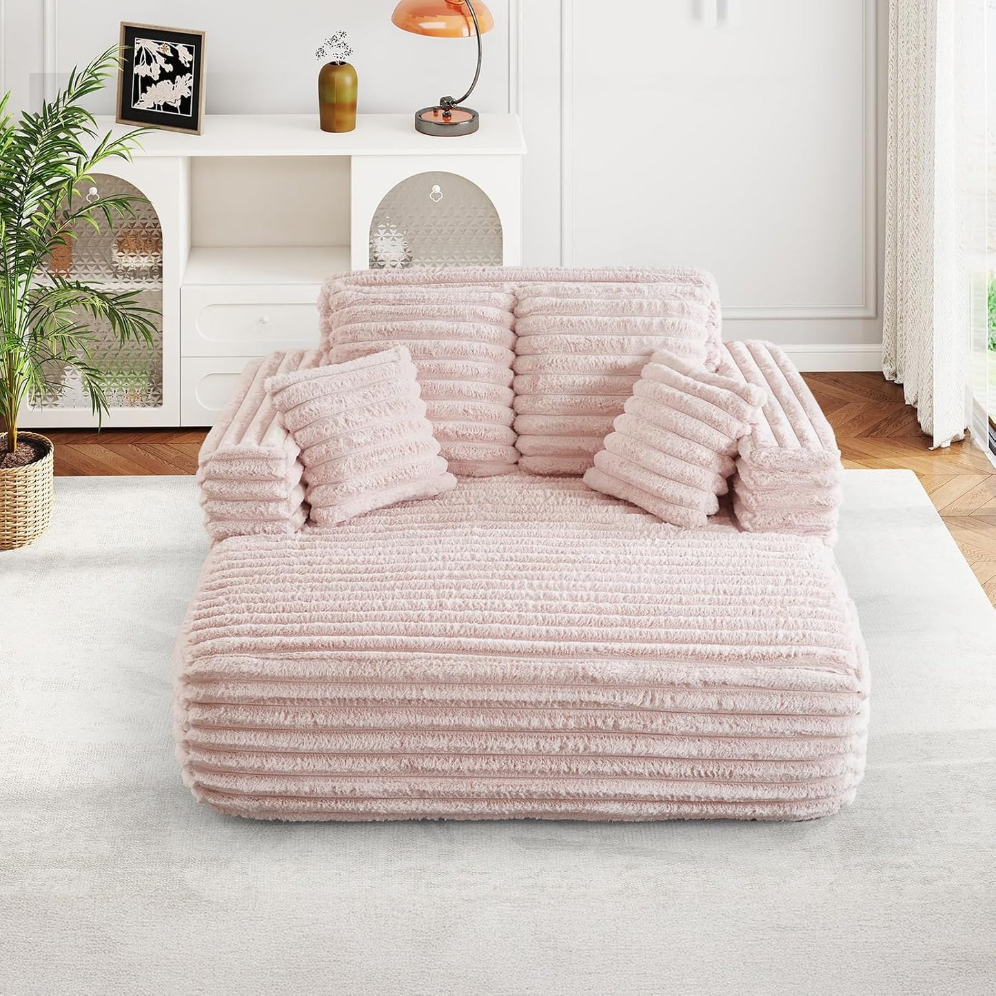 56"W Oversized Chaise Lounge Chair Indoor