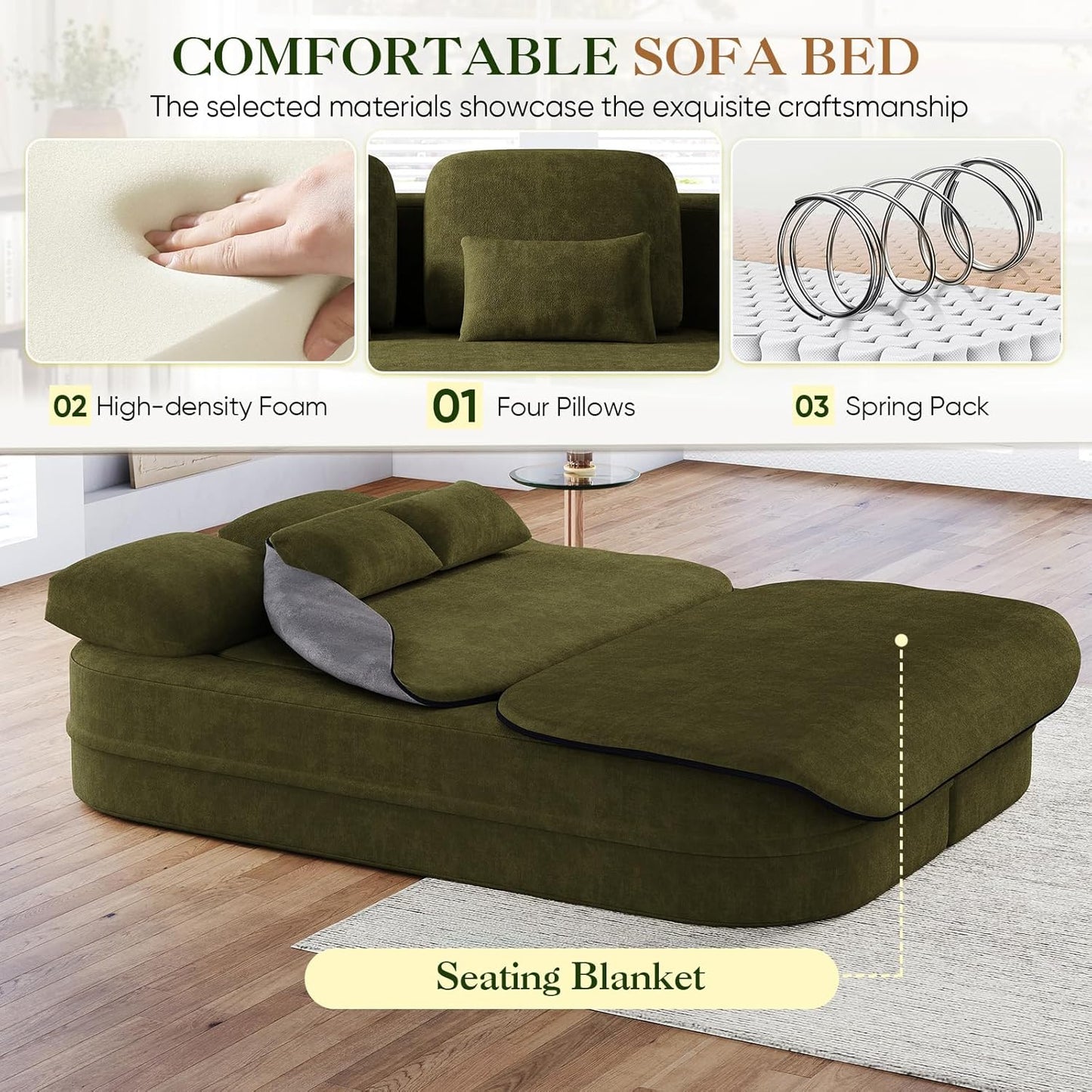 Antetek Convertible Sleeper Sofa