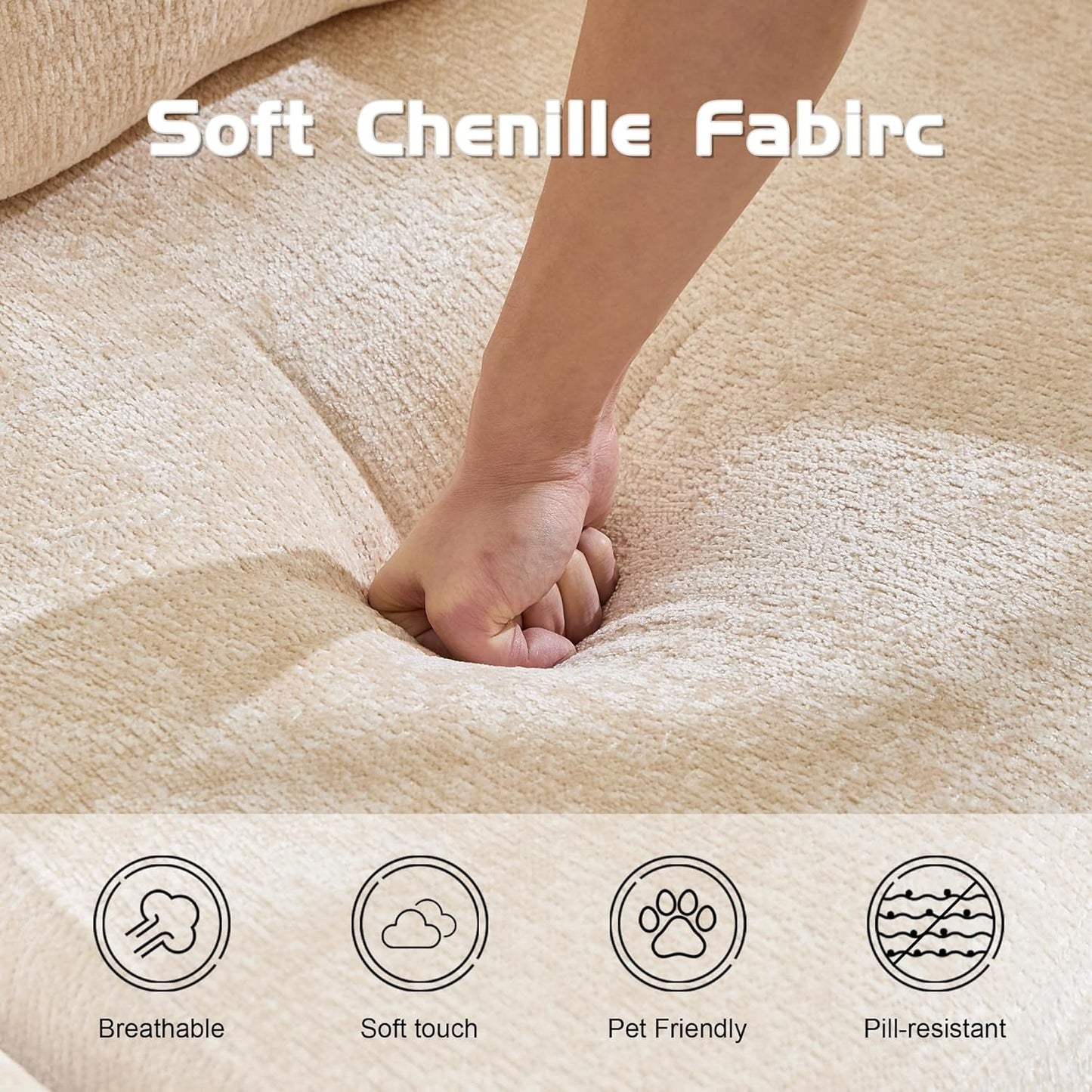 Compression Floor Sofa Bed, 3-Seat