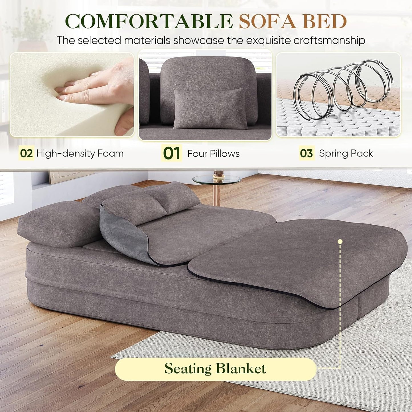 Antetek Convertible Sleeper Sofa