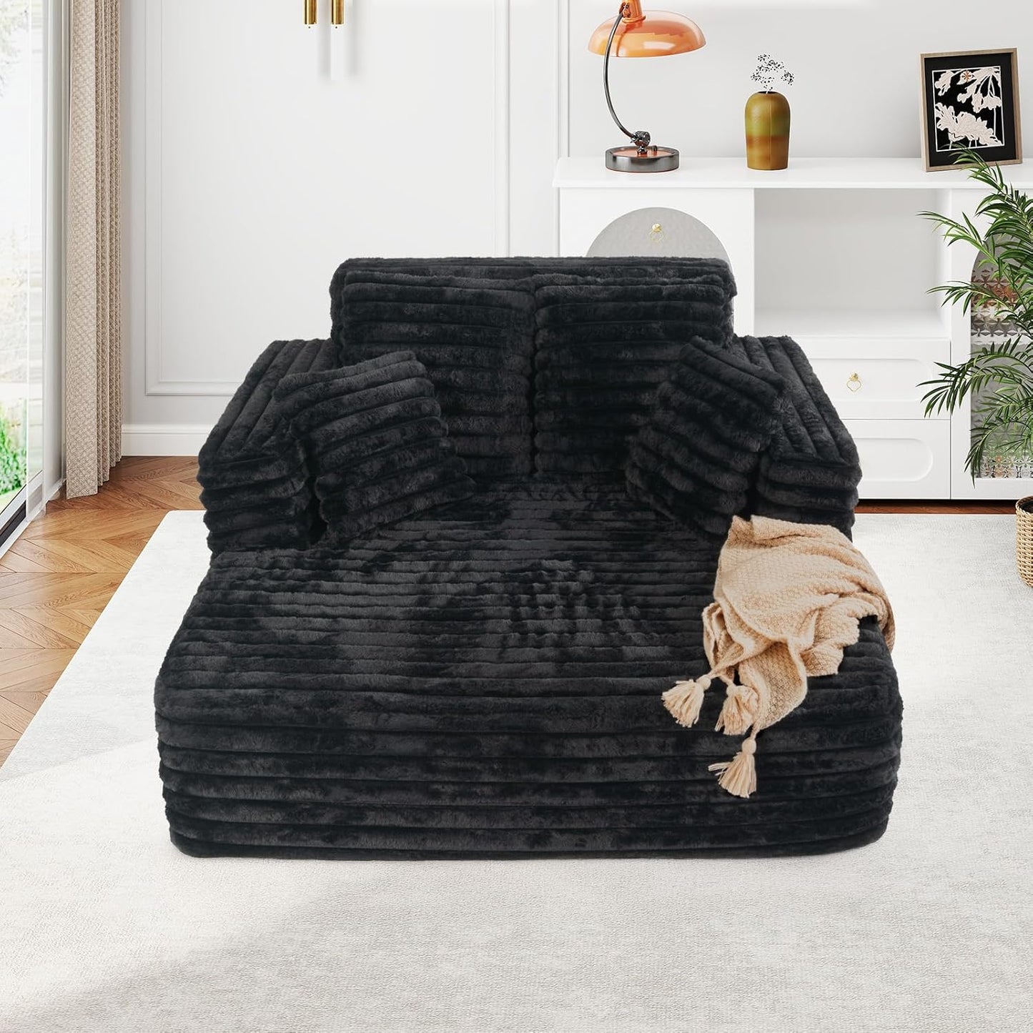 56"W Oversized Chaise Lounge Chair Indoor