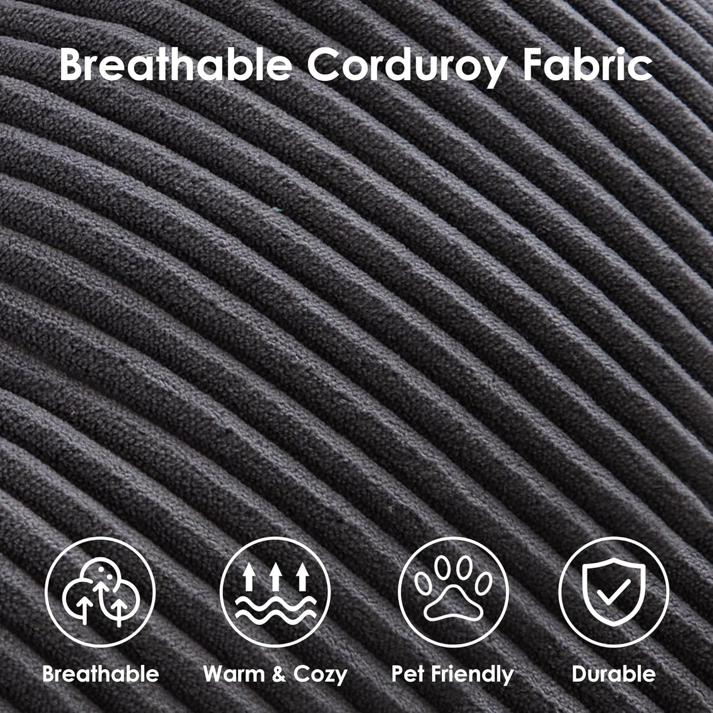 Convertible Sleeper Sofa Bed, 78.5" Corduroy Foldable Loveseat Sofa