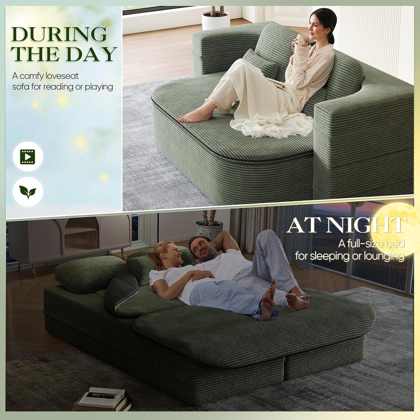 Antetek Convertible Sleeper Sofa