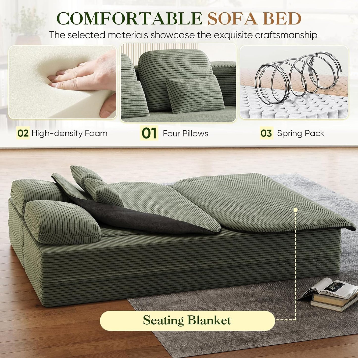 Antetek Convertible Sleeper Sofa