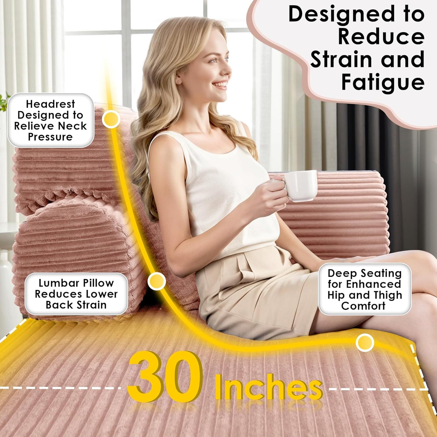 Convertible Sleeper Sofa Bed, 78.5" Corduroy Foldable Loveseat Sofa