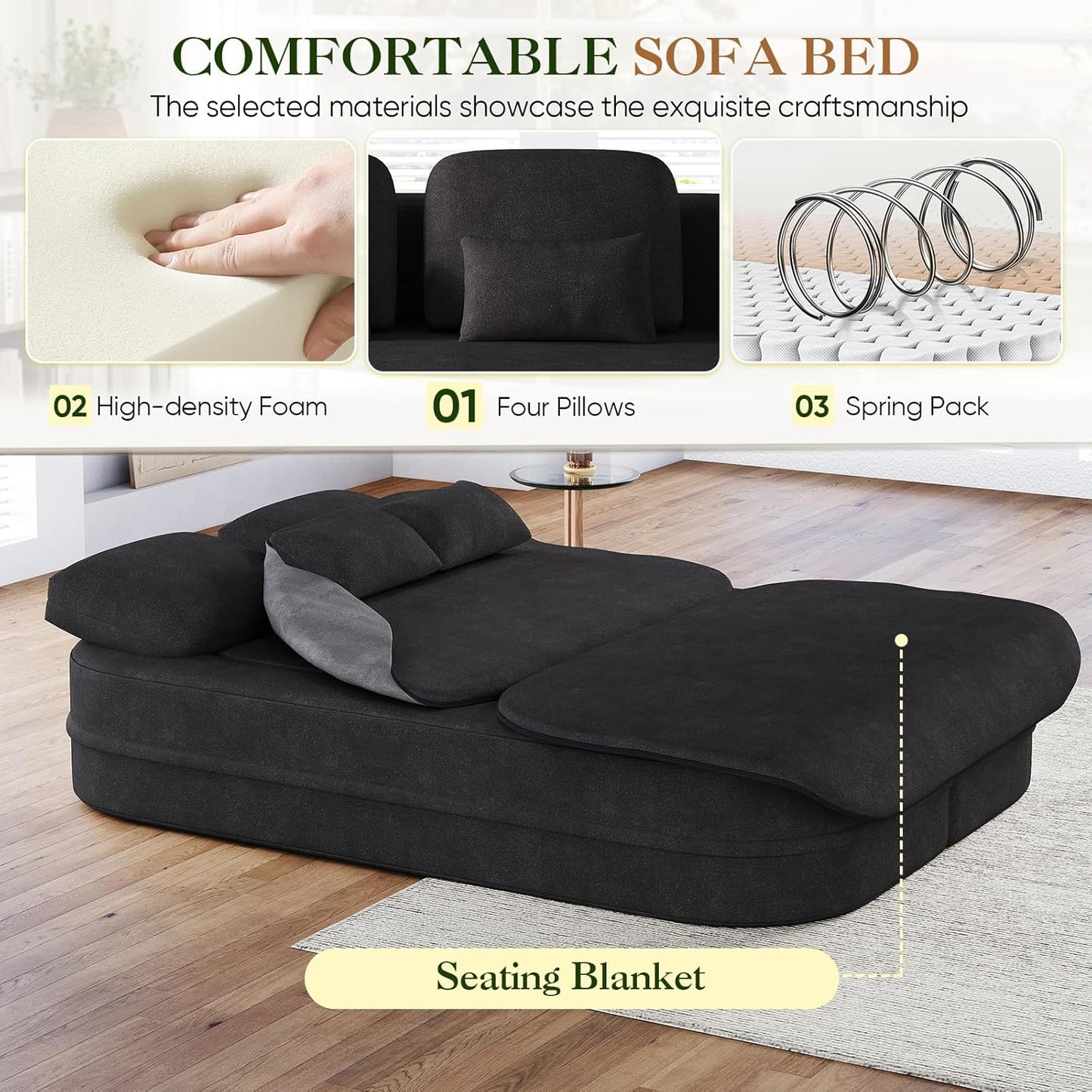 Antetek Convertible Sleeper Sofa