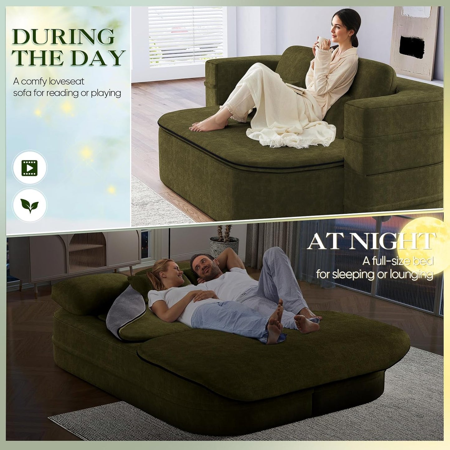 Antetek Convertible Sleeper Sofa