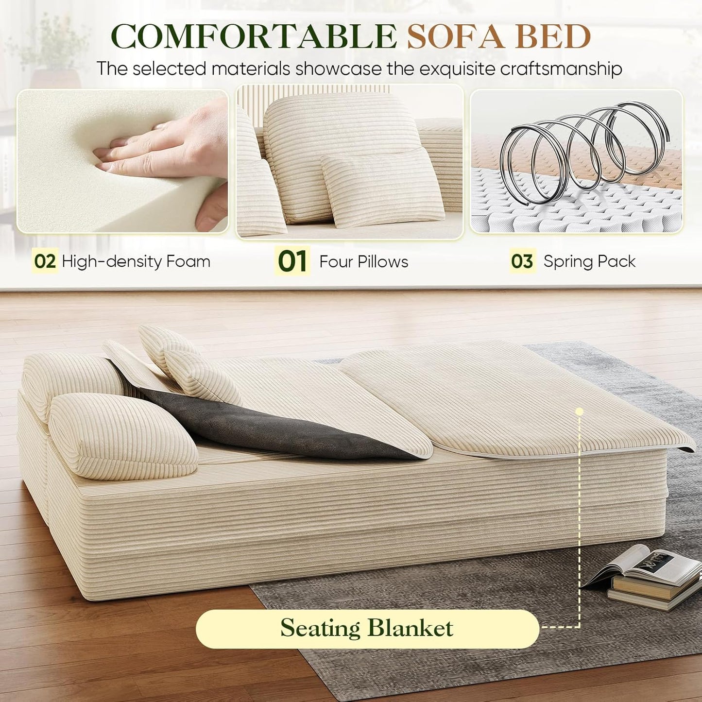 Antetek Convertible Sleeper Sofa