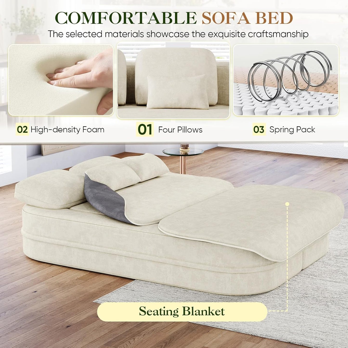 Antetek Convertible Sleeper Sofa