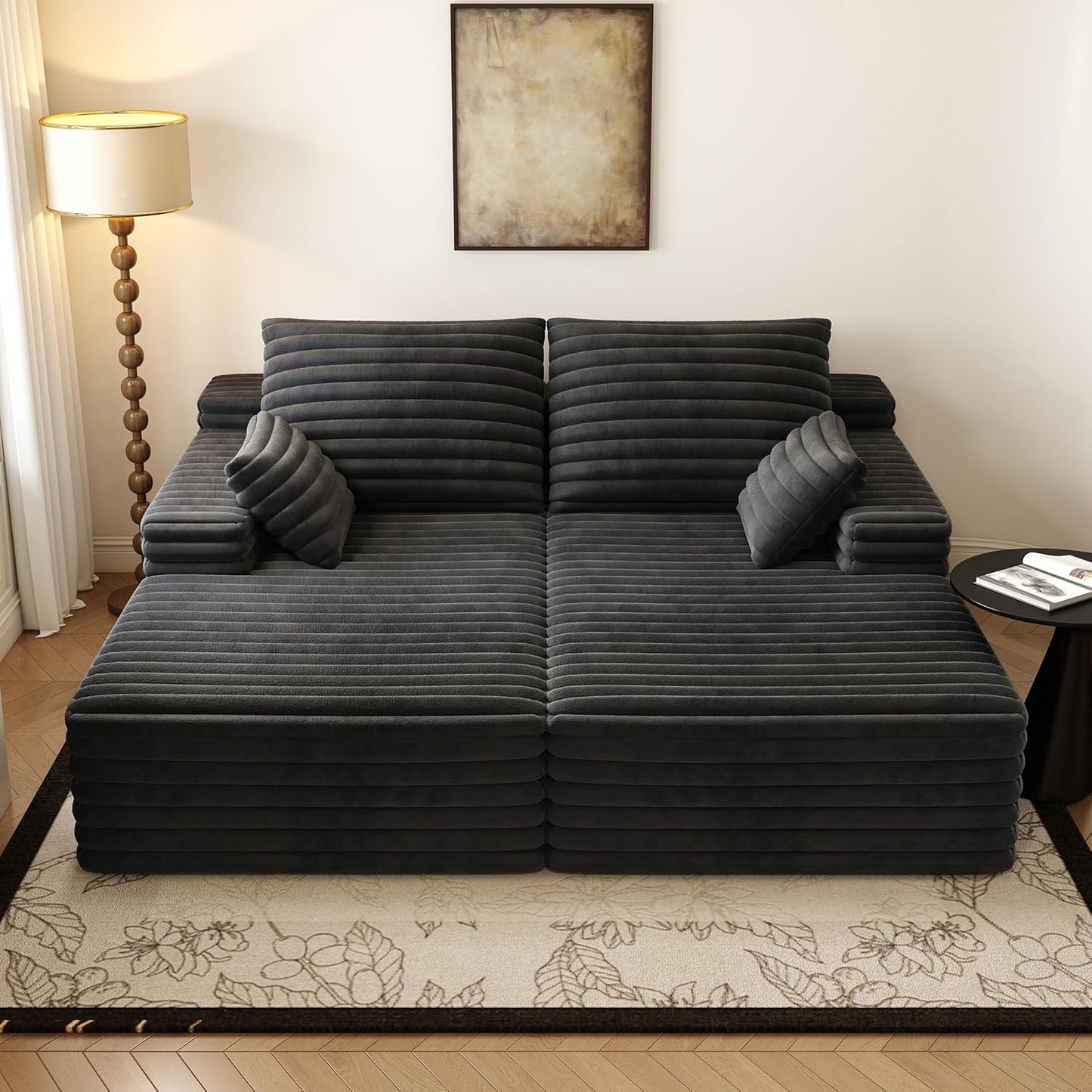 80” Oversized Double Lounge Chaise,Cloud Plush Sofa Bed