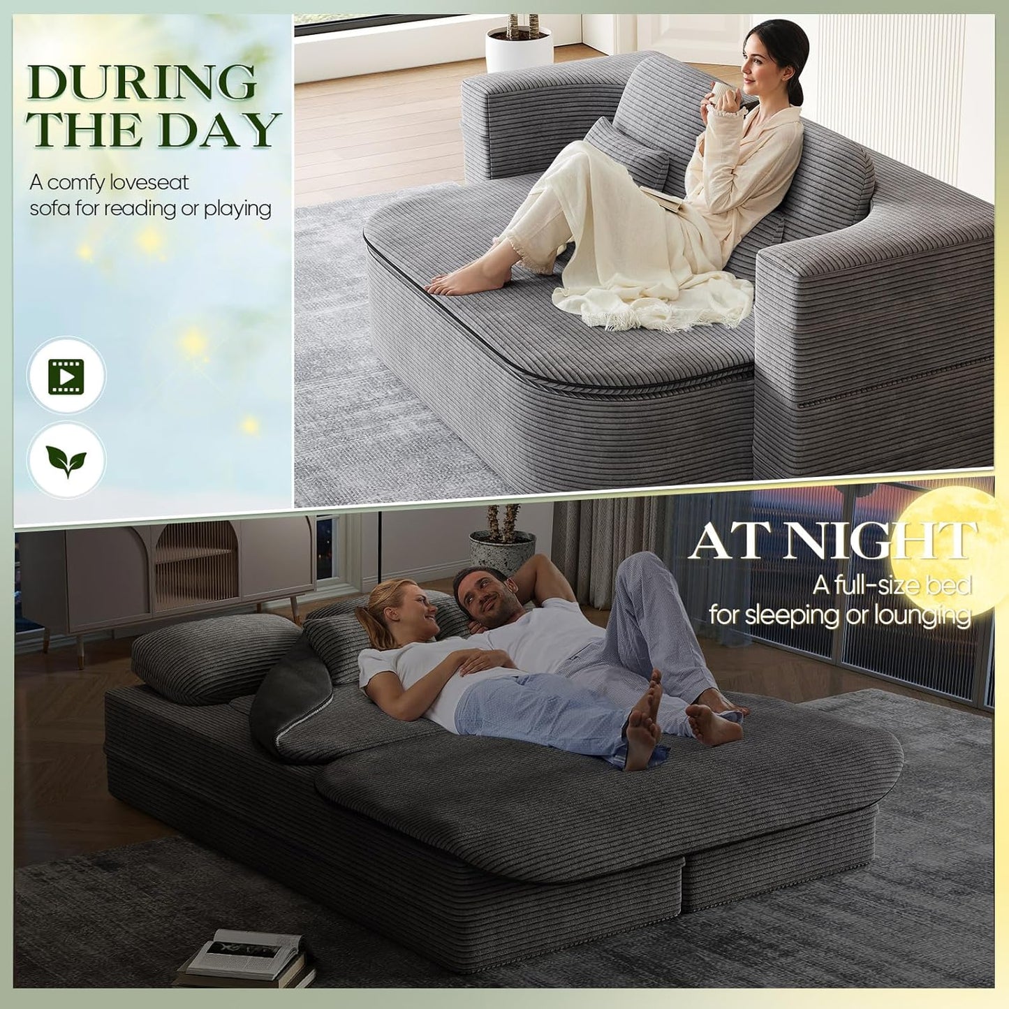 Antetek Convertible Sleeper Sofa