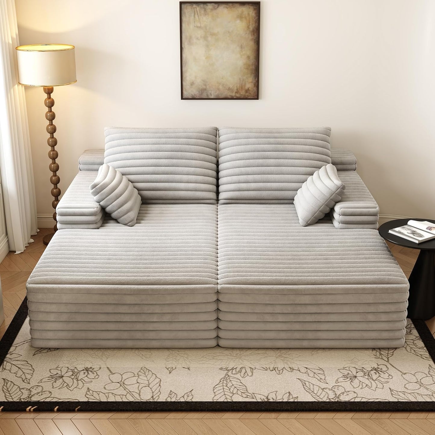 80” Oversized Double Lounge Chaise,Cloud Plush Sofa Bed