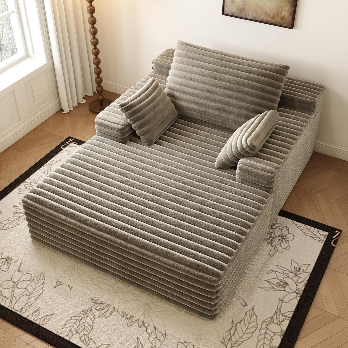 80” Oversized Double Lounge Chaise,Cloud Plush Sofa Bed