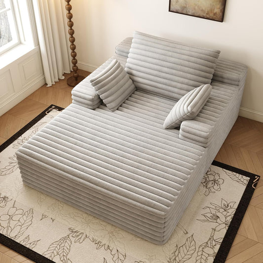 80” Oversized Double Lounge Chaise,Cloud Plush Sofa Bed